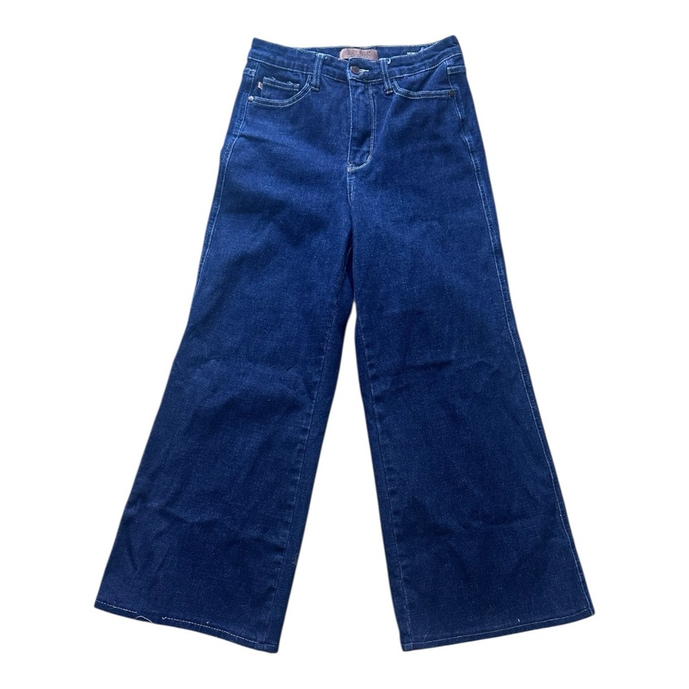 Judy Blue- Retro Wide Leg 9/29 Dark Denim‎